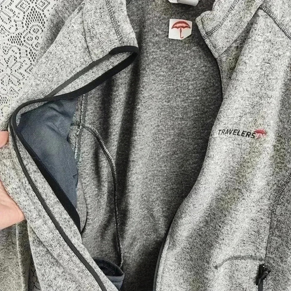 NWT Northend Sport  full zip gray fleece jacket men's L - Picture 3 of 8